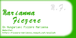 marianna ficzere business card